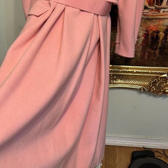 SISLEY 100% WOOL‎ PINK PEA COAT OVERSIZE SIZE S - Picture 4 of 8